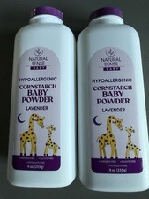 Natural Sense Baby Hypoallergenic Body Powder, Lavender, 9 oz 2 Bottles