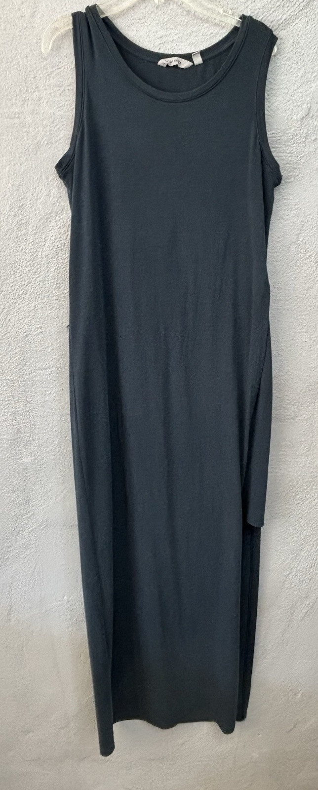 Athleta Maxi tank dress Size Small Side Split Travel RN#54023 Blue