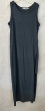 Athleta Maxi tank dress Size Small Side Split Travel RN#54023 Blue