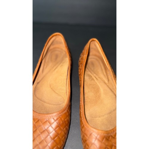 Woven Leather Ballet Flats Comfortable Slip On Shoes Aetrex 7.5 - Picture 7 of 8