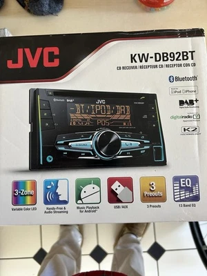 JVC KWDB92BT Bluetooth CD Player Never Open Or Used Still Boxed - Image 1 of 4