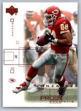 💎2001 Upper Deck Pros & Prospects Football #43 Tony Gonzalez - Chiefs💎