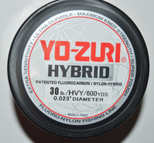 yo zuri hybrid fluorocarbon 30lb hi-vis yellow 600yds spool fishing line NEW