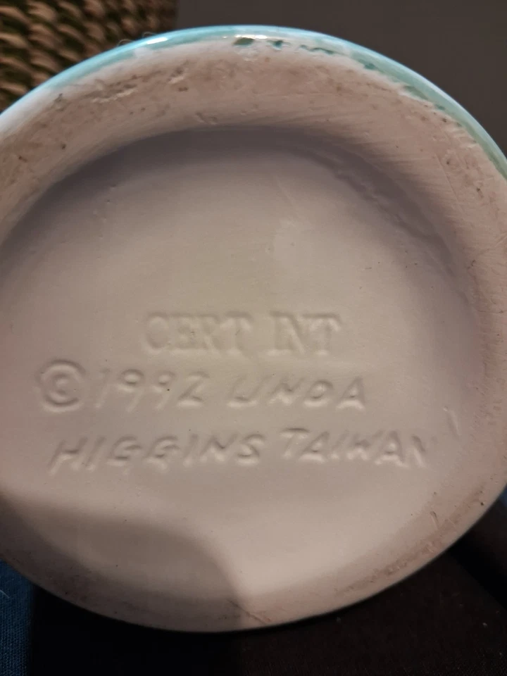 Juego de crema bote gato Linda Higgins 1992 Taiwán mamá gatitos cerámica Foto 2 de 4