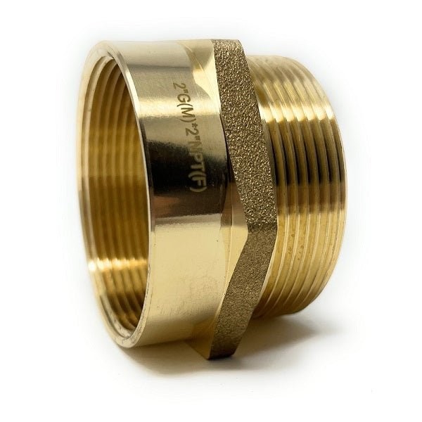 G Thread (British BSPP) Male to NPT Female Adapter - Lead-Free (2" x 2")