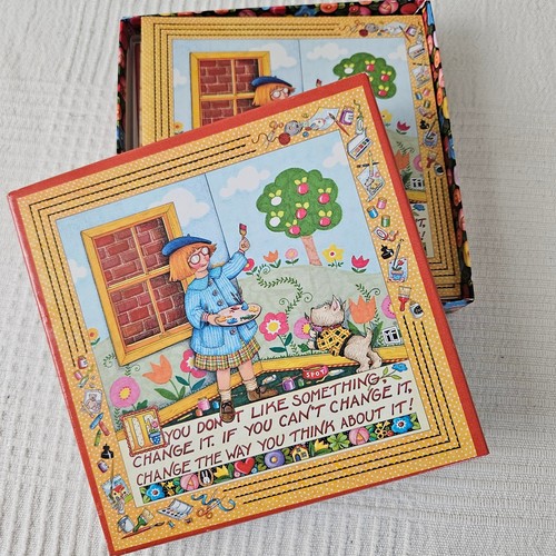 Mary Engelbreit 10pc Blank Note Card Set Stationary If You Don't Like Something