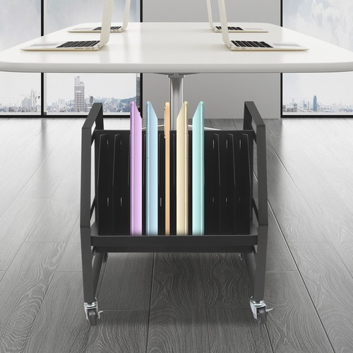10 Position Laptop Tablet Open Charging Station Mobile Storage Cart Metal Rack - 第 1/12 張圖片