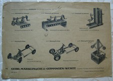 MÄRKLIN Metallbaukasten Anwendungsbeispiele Zahnrad 1956
