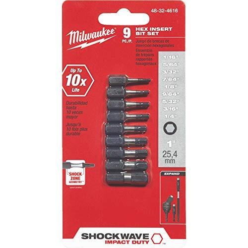 Juego de brocas de inserción hexagonal Milwaukee, 9 piezas. - Imagen 1 de 1
