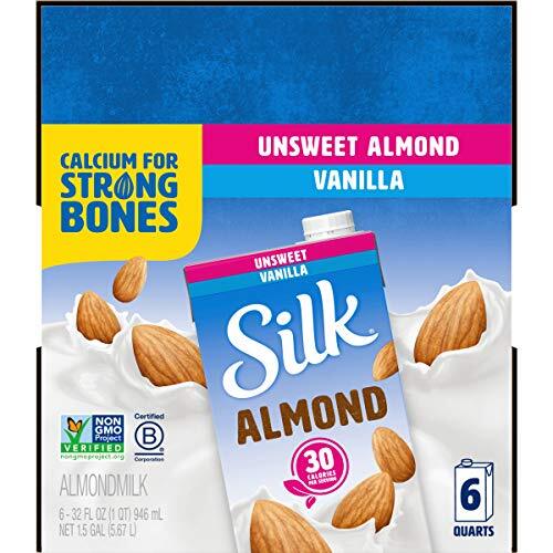 Silk Shelf-Stable Almond Milk Unsweetened Vanilla Dairy-Free Vegan Non-GMO Pr
