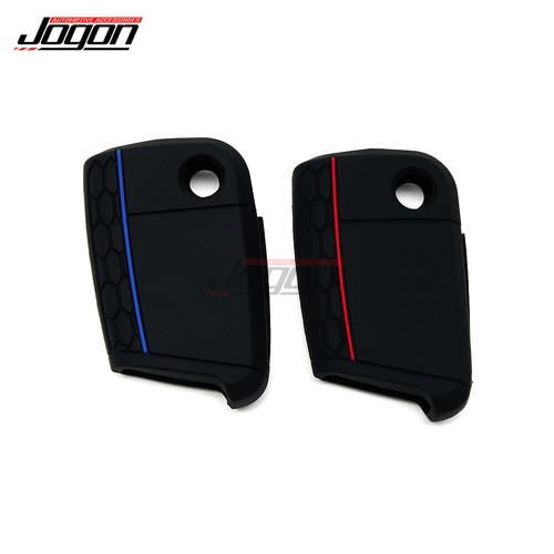 Silicone Key Fob Case Cover Trim For VW Golf 7 GTI MK7 Golf 7.5 For SEAT Leon - Picture 6 of 9
