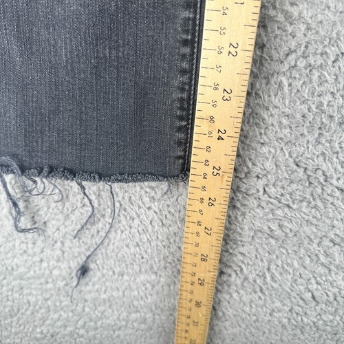 Mother Jeans Womens 24 Black High Waisted The Hustler Ankle Fray - Picture 3 of 12