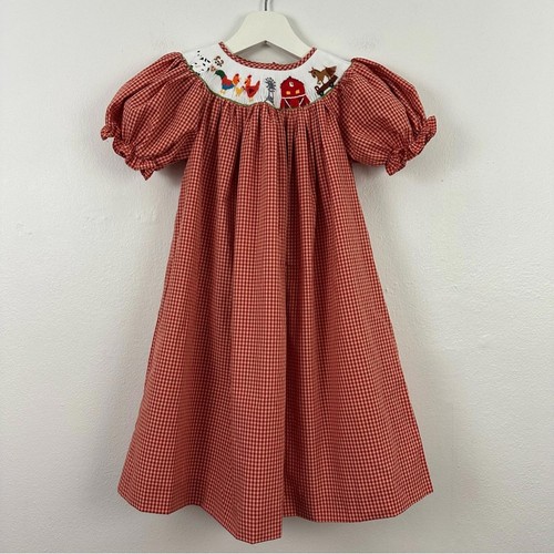 Neu mit Etikett Mom & Me Bauernhaus Hängerchen kariertes Kleid Größe 2T