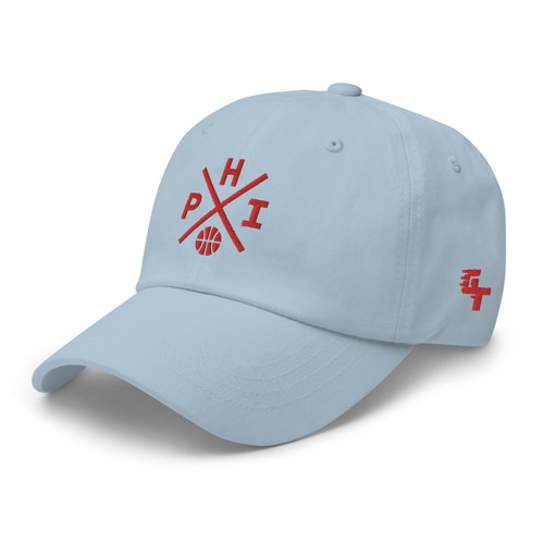 Philadelphia Basketball Retro PHI Cross Baseball Cap Dad Hat - Picture 12 of 13