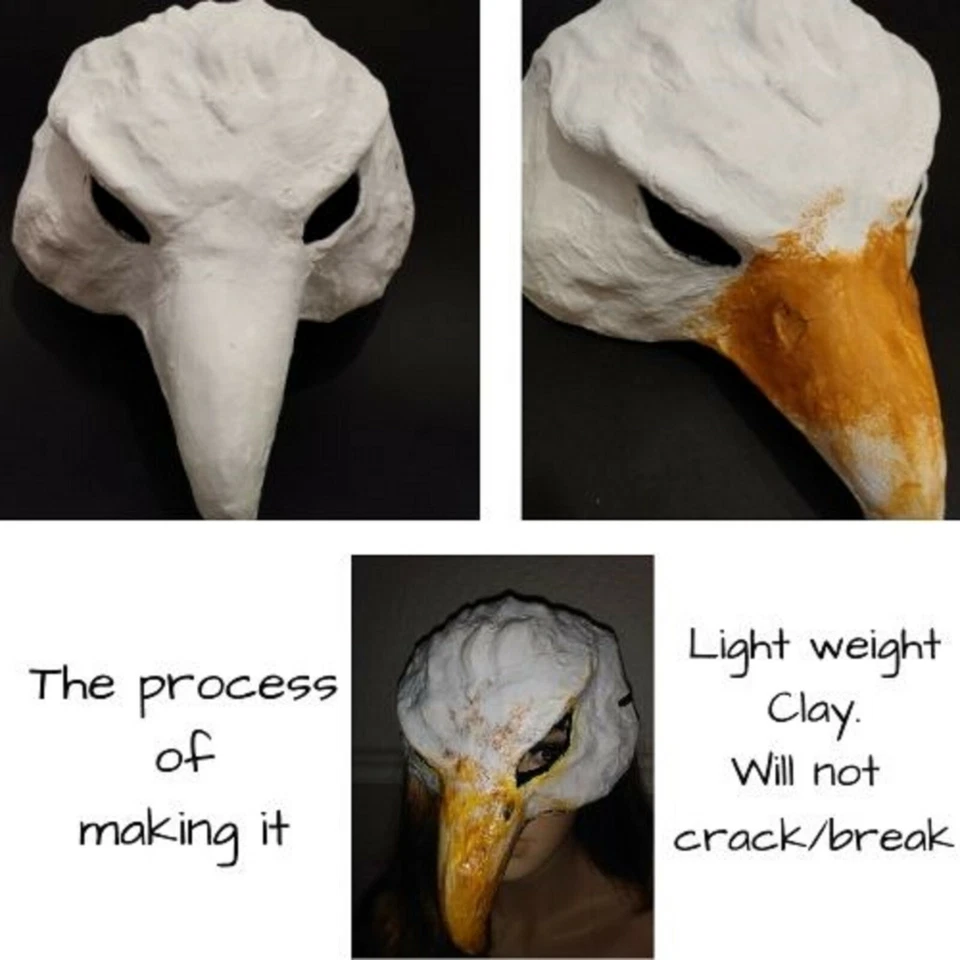 Bird mask, Bold Eagle Bird mask, Bird costume,Hawk Mask. ORIGINAL, Bird Costume - Image 3 of 4