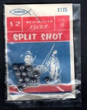 1960s Vintage Unopened  Package of Weschester Fishing Sinkers Split Shot