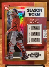 CONNOR WONG 2022 Panini Chronicles CONTENDERS OPTIC NEON ORANGE /19 Red Sox FOTL