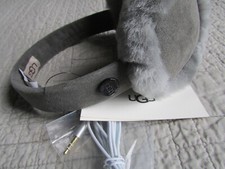UGG Wired Earmuffs Tech Sheepskin Shearling Gray New