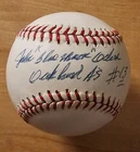 John "Blue Moon" Odom Oakland Athletics #13 Signed ONL Baseball; RARE FIND!!!
