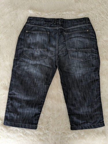 No Fear Skater Shorts Mens XXL Blue Denim Cargo Pockets Long Shorts 2XL - Picture 12 of 15