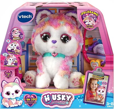 Hope Rainbow Husky Toy Interactive Healing Puppy Pet Sound Motion VTech  Spanish UK