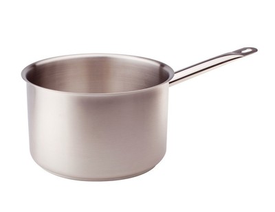 Pentole Agnelli FAMA516 - Casserole Haute Aluminium 1,9L Avec Manche Inox - Qualité Pro Italienne