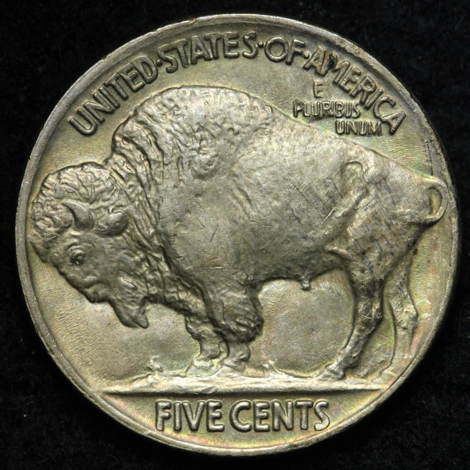 1921 Buffalo Nickel BU *UNCIRCULATED* MS TONED E179 VRNMD - Image 2 of 2