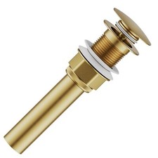 Bathroom Sink Drain with Strainer Basket and Pop-Up Drain Stopper Set Gold