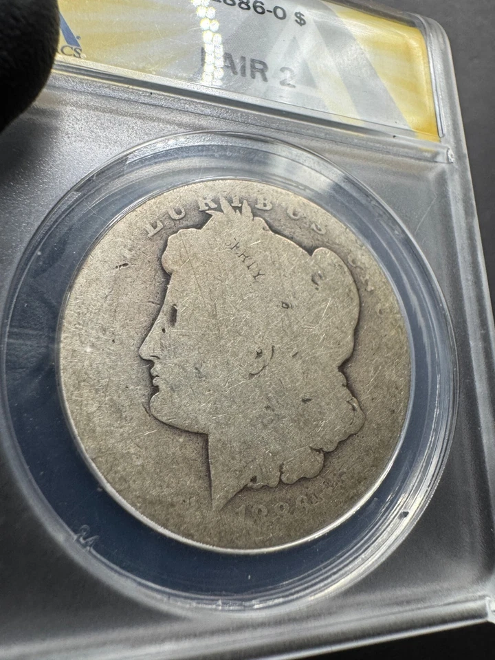 1886-0 $ Fair 2 Grade By ANACS Morgan Silver Dollar Coin - Image 4 of 4