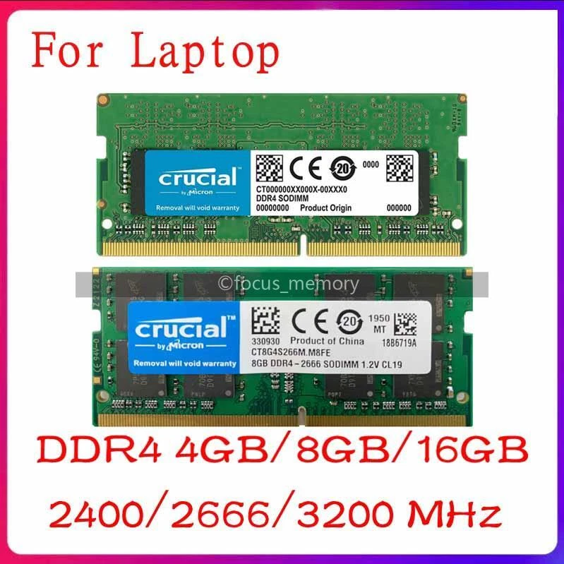 Crucial 4GB DDR4 2666 MHz SO-DIMM Memory Module