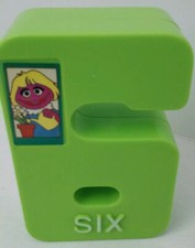 Sesame Street Replacement Number Plastic Block Tyco Number 6