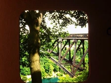 Stereo Realist-Format 3-D slide, Railway Bridge Niagara Falls Gorge 1980's