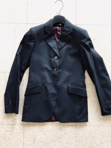 Veste De Chasse Pytchley Competition Hunt – Jeune 14 Ans – Gris Charbon – Fabriquée En Angleterre