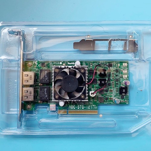 Supermicro AOC-STG-i2T REV 1.0 Dual Port 10GbE Ethernet PCI-E Adapter NIC - Picture 3 of 3