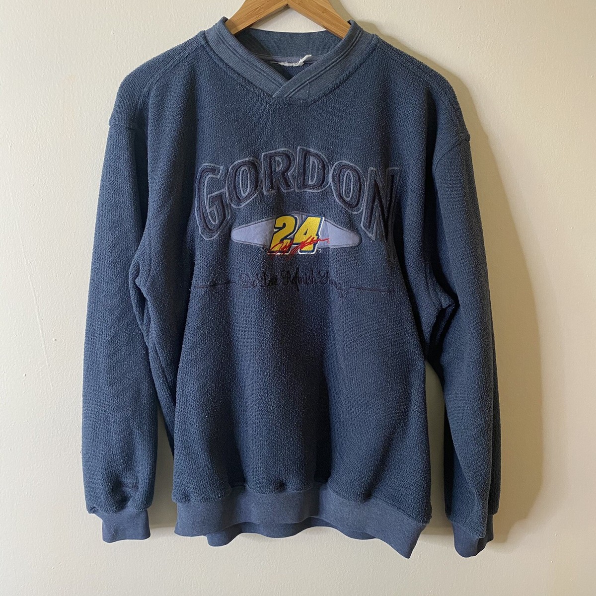 NASCAR DU PONT GORDON ナスカー　ゴードン　長袖Tシャツ Vtg 1995 Jeff Gordon Dupont NASCAR T-shirt White XL 90s Auto