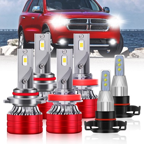 For Jeep Grand Cherokee 2011 2012 2013 Combo LED Headlight + Fog Light Bulbs - Picture 15 of 15