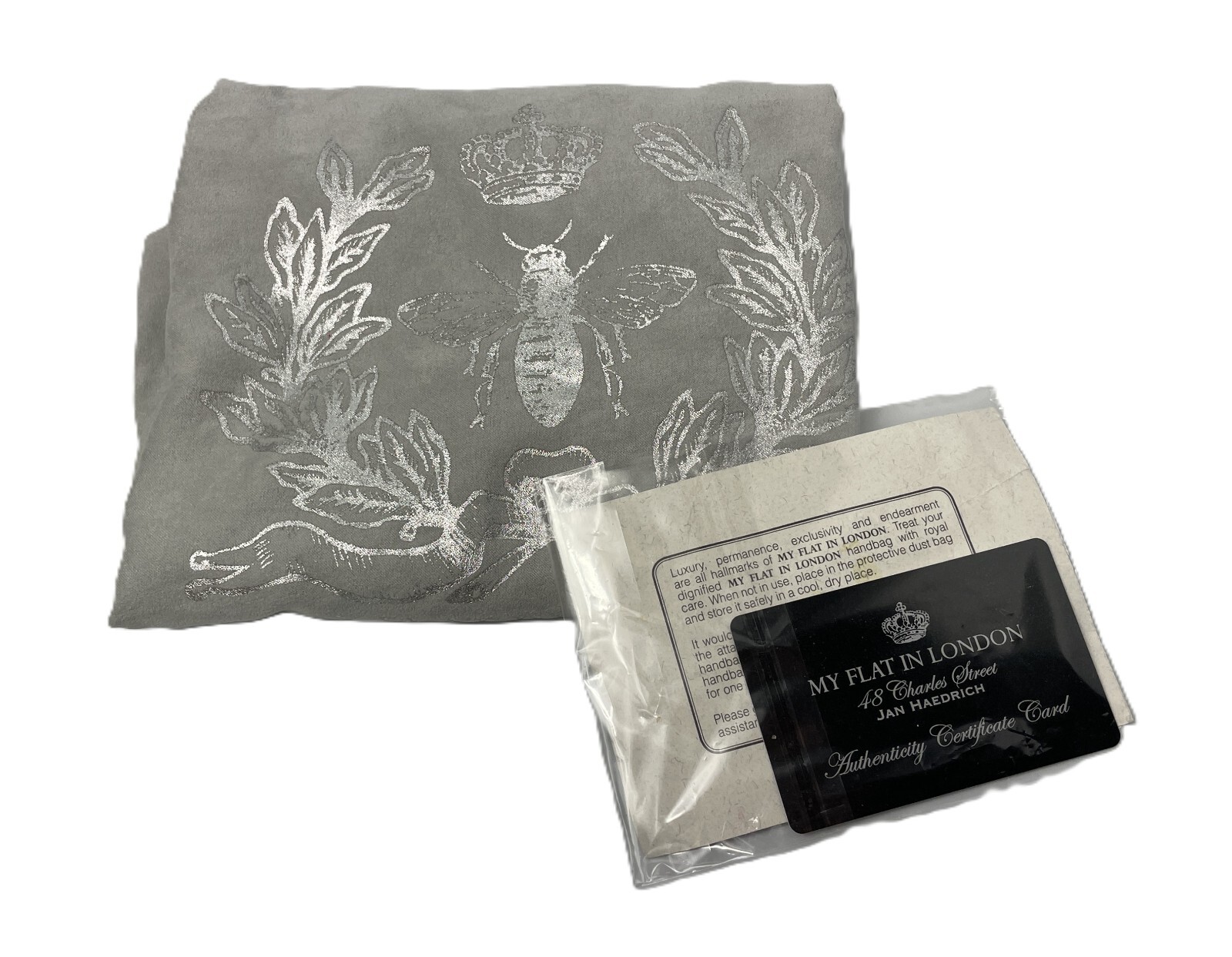 MY FLAT IN LONDON Handbag Satchel MFIL Blue Pebbled Leather Bow *EUC* STRIKING!!