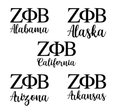 Zeta Phi Beta Sorority - Die Cut Decal Vinyl Sticker - Howard U - Cars Trucks