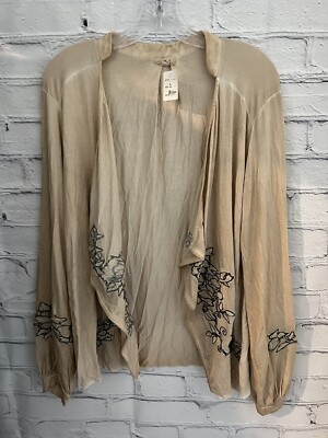 POL Beige No Close STRETCH NWT Top/Jacket Women's Size Small (Retail $59.99)