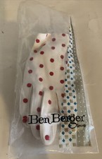 Vintage 1950s 1960s Ben Berger Gloves White with Red Polka Dots XS