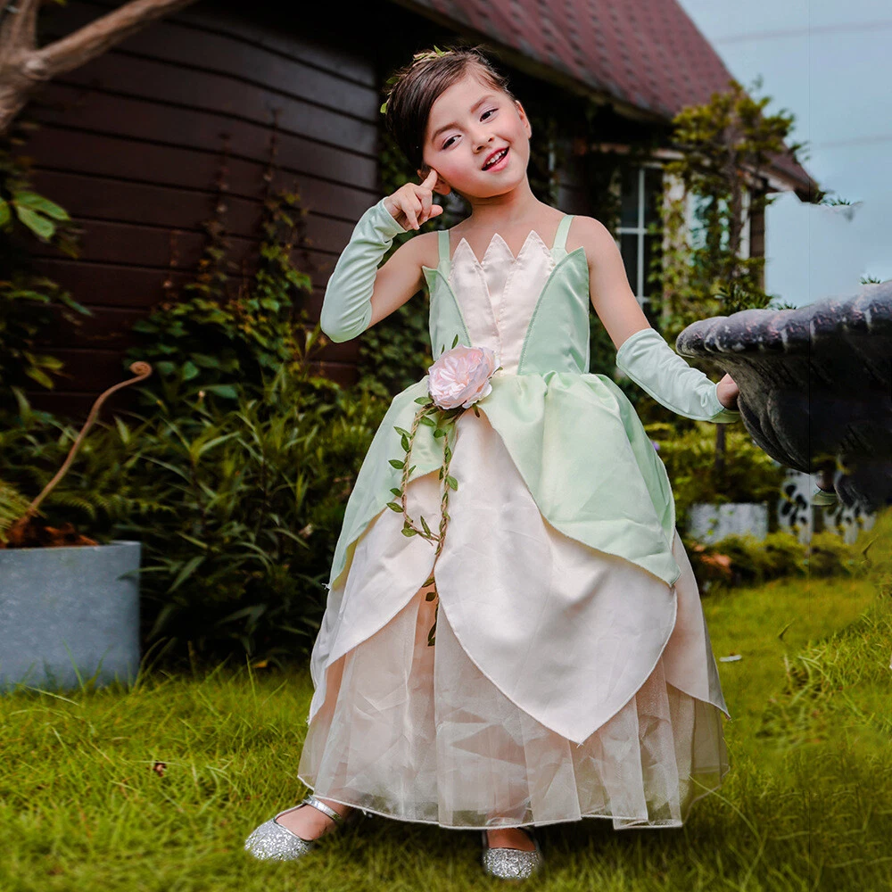 Costume cosplay fête la princesse et la grenouille princesse Tiana Noël