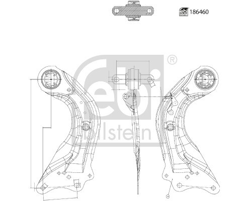 Rear Right FEBI BILSTEIN 186460 Track Control Arm for MAZDA