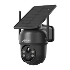 ANRAN 5MP 100%Wireless Solar Security Camera,Outdoor 360°PTZ CCTV & Color Night