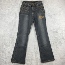Von Dutch Denim Jeans Women's 27 Y2K Zipper Accents