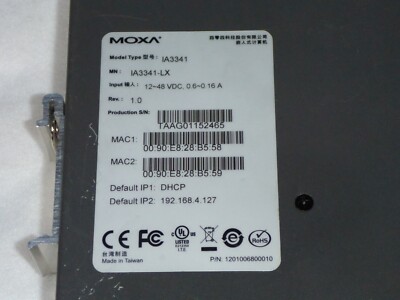 Moxa IA3341-LX RISC-based enbedded computer with 2 serial, dual LAN, SD, Linux