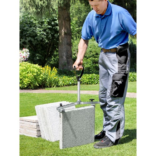 LANGFIT® Plattenheber mit extra langem Griff 30-50cm Plattenzange Plattengreifer - Photo 4/8