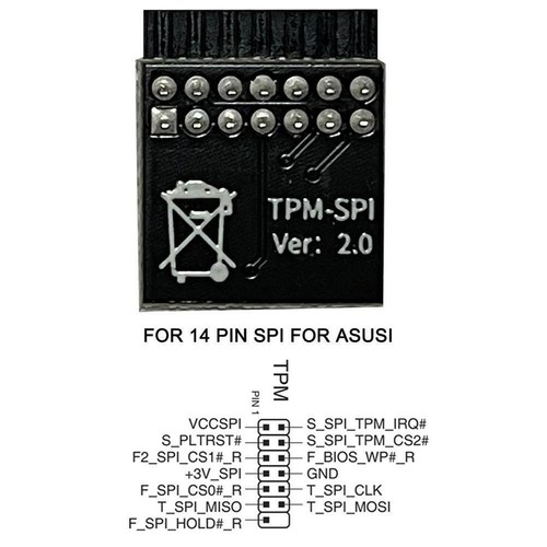 Tpm-2.0 Security Module Supports Multi-brand Motherboards 14 12 W9N5 A8T4 - Photo 9/16