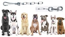 Welded Chain Link Dog Tie Outs Strong Outdoor Secure Choose Thickness and Length