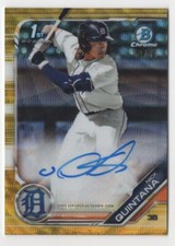 2019 Bowman Chrome Prospects - Nick Quintana SP Gold Wave Refractor /50 Auto