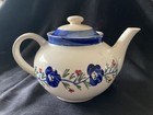 Vintage Hand Painted Teapot With Blue Flowers — photo 3
